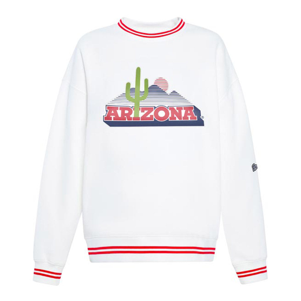 NCAA Arizona Wildcats Hype & Vice Cactus Heritage Crewneck Sweatshirt - White