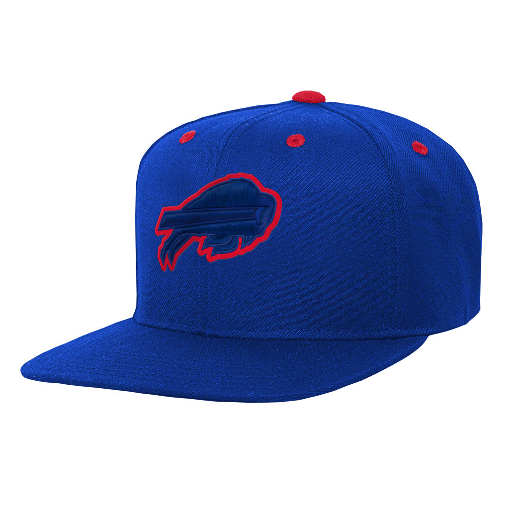 NFL Buffalo Bills Youth Outerstuff Team Color Pop Flatbrim Adjustable Snapback Hat - Blue
