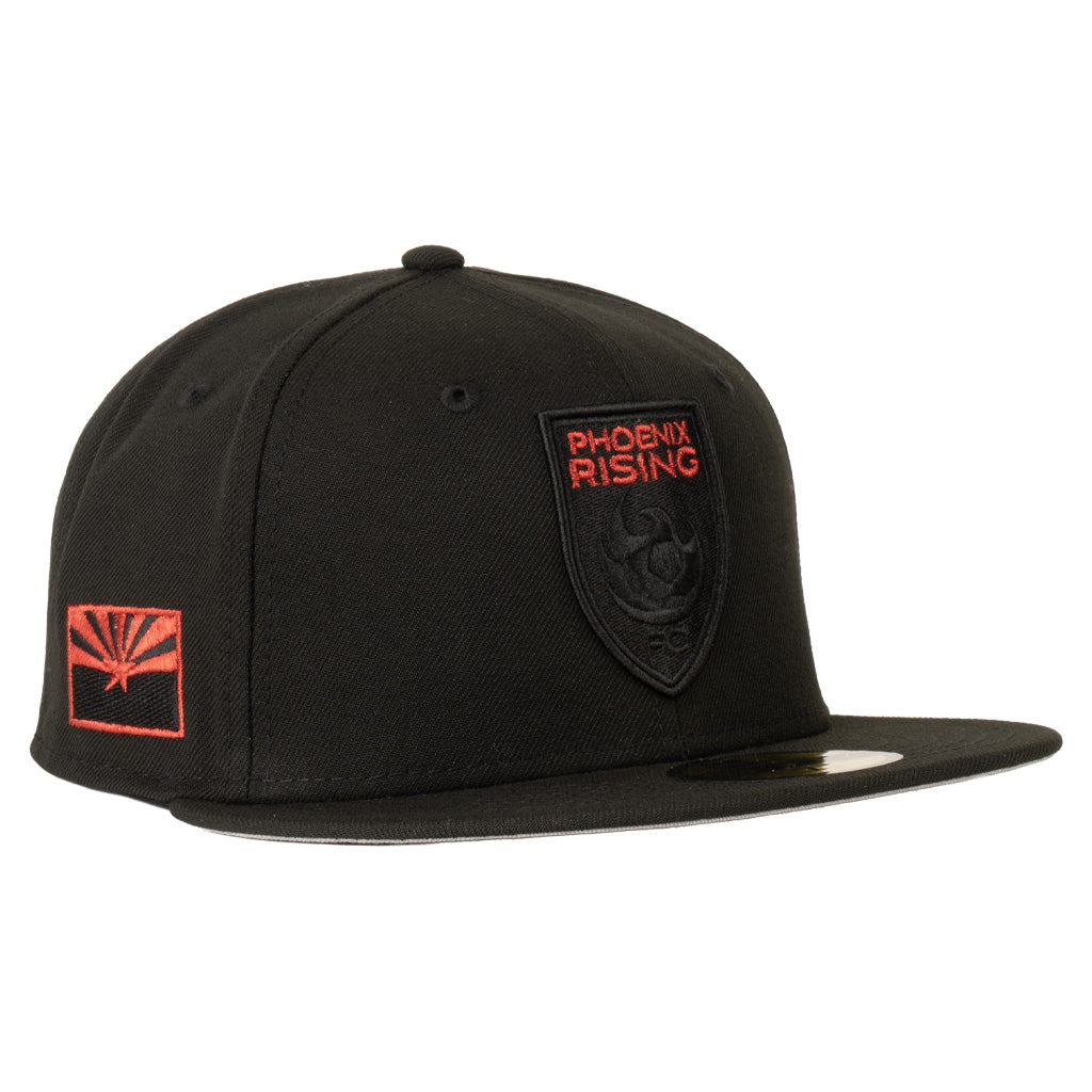 Phoenix Rising New Era Metallic Red 59FIFTY Fitted Hat - Black