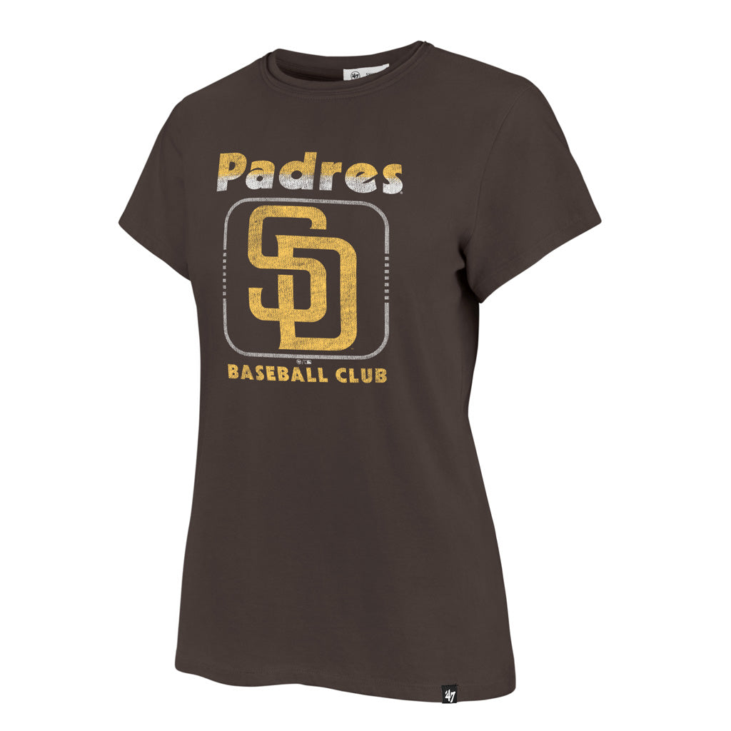 MLB San Diego Padres Women's '47 In Stereo Frankie T-Shirt - Brown