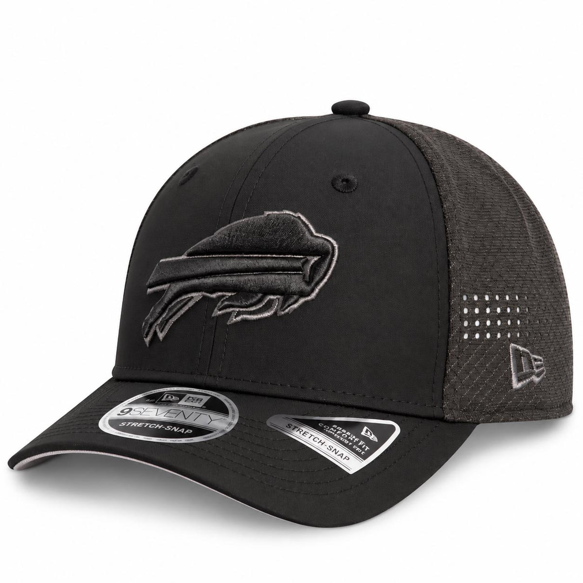 NFL Buffalo Bills New Era Black Pearl Trucker 9SEVENTY Stretch-Snap Hat- Black