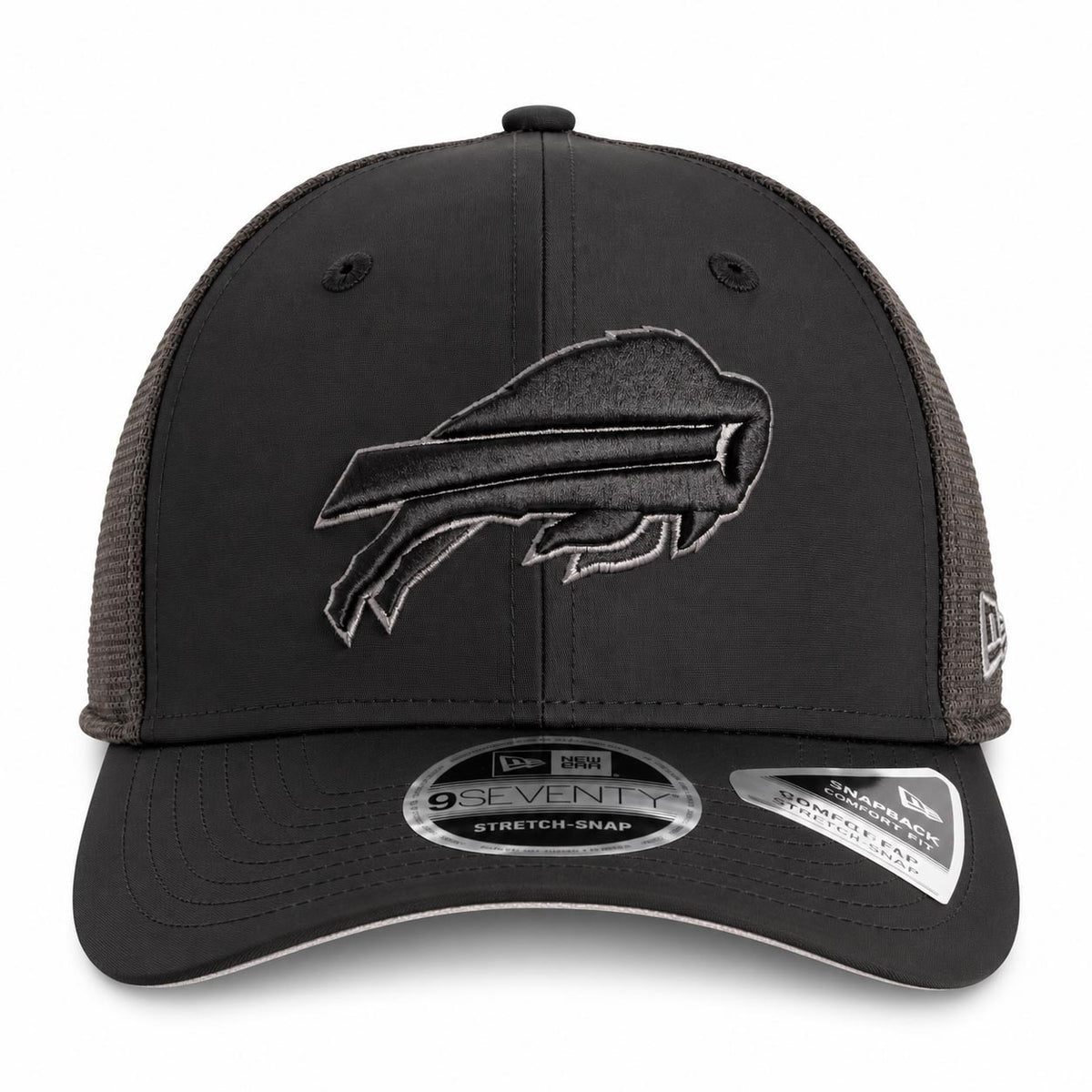 NFL Buffalo Bills New Era Black Pearl Trucker 9SEVENTY Stretch-Snap Hat- Black