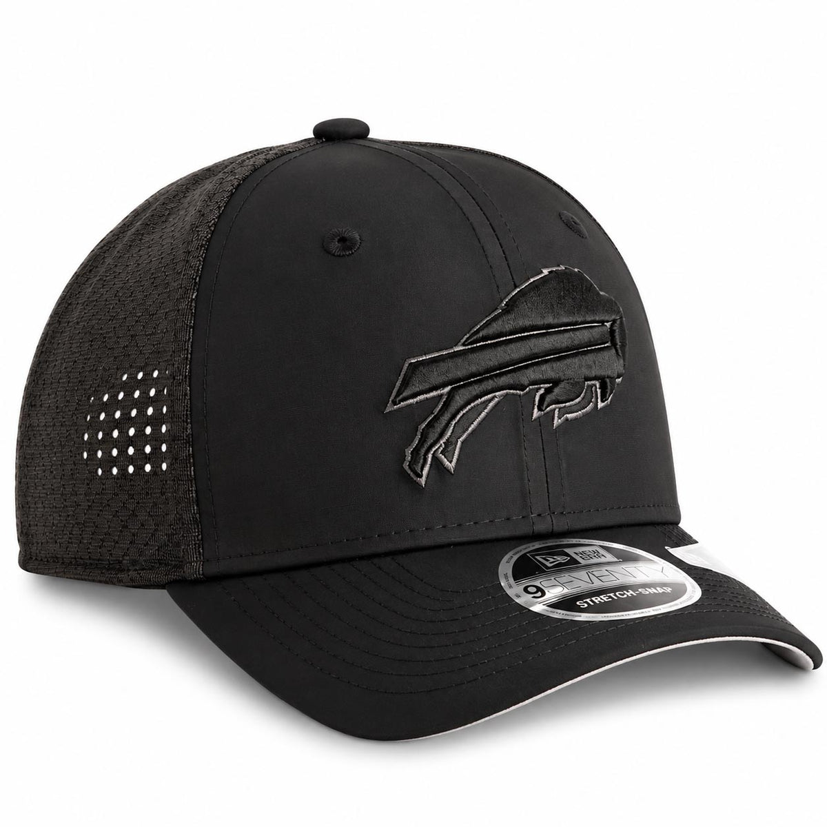 NFL Buffalo Bills New Era Black Pearl Trucker 9SEVENTY Stretch-Snap Hat- Black