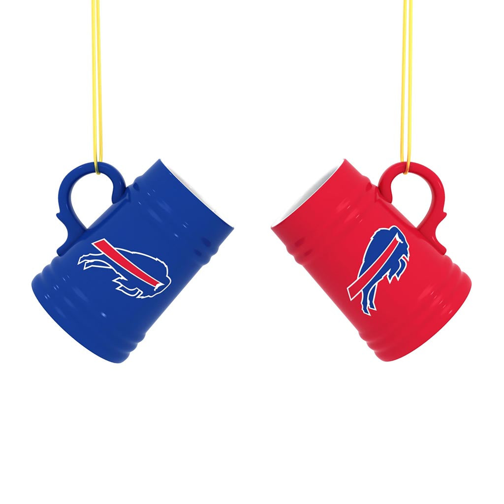 NFL Buffalo Bills Evergreen Mini Stein 2-Pack, 3 oz Cup Set - Blue/Red