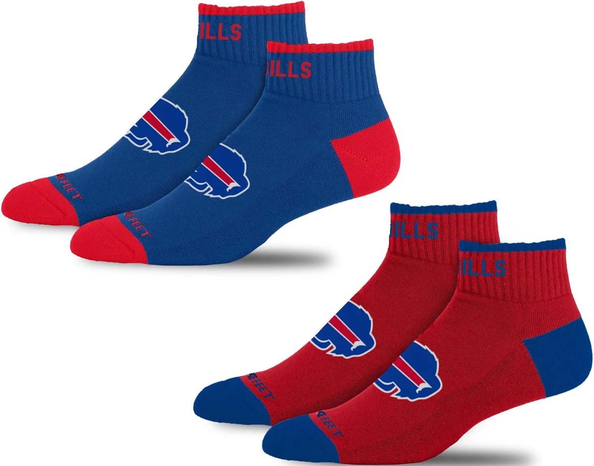 NFL Buffalo Bills For Bare Feet Front & Center 2-Pack Sock