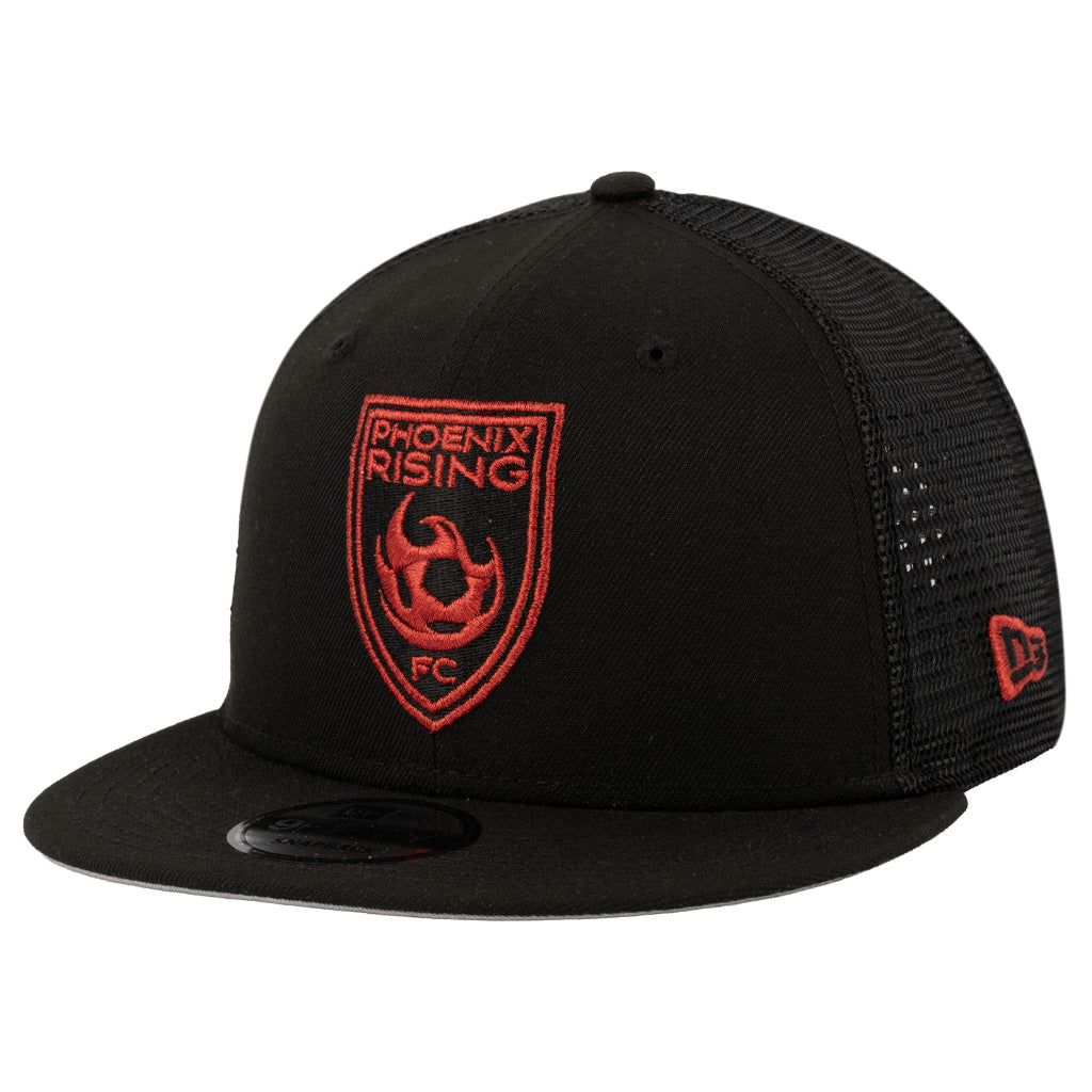 Phoenix Rising New Era Shadowline Trucker 9FIFTY Snapback Hat - Black