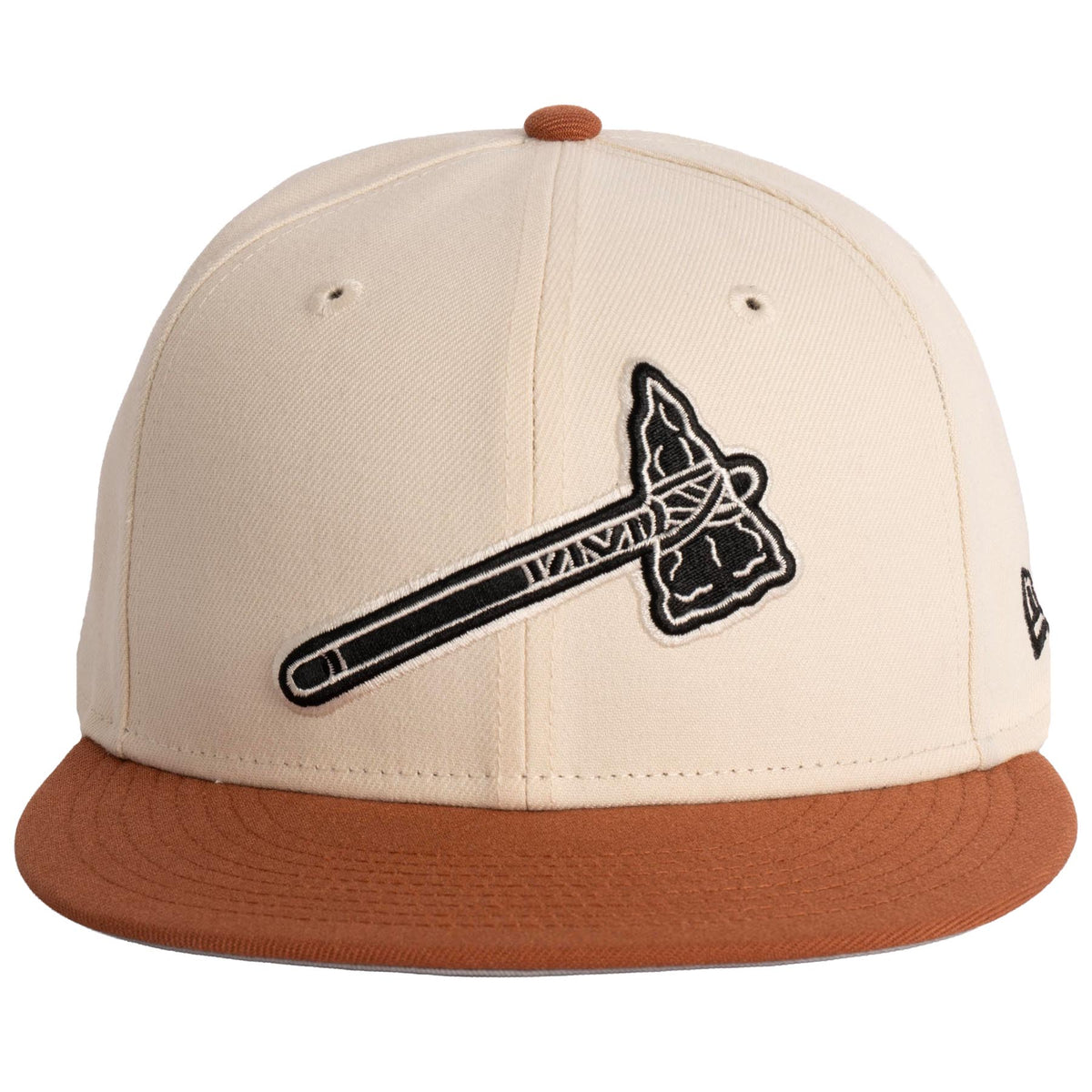 MLB Atlanta Braves New Era Fieldstone 9FIFTY Snapback Hat- Light Cream
