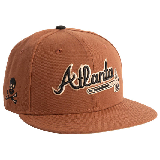 MLB Atlanta Braves New Era Jolly Roger 59FIFTY Fitted Hat- Brown