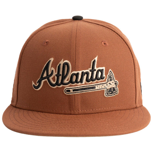 MLB Atlanta Braves New Era Jolly Roger 59FIFTY Fitted Hat- Brown
