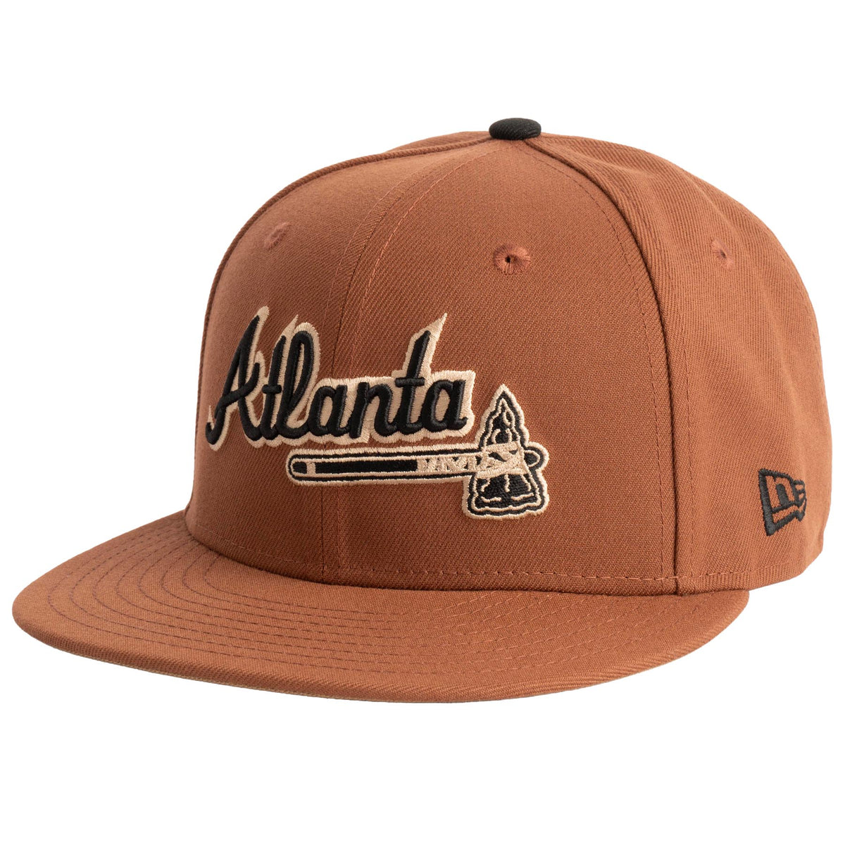 MLB Atlanta Braves New Era Jolly Roger 59FIFTY Fitted Hat- Brown