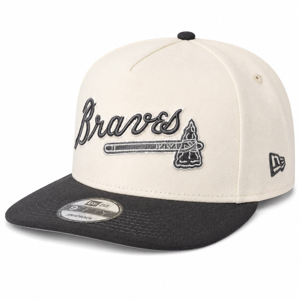 MLB Atlanta Braves New Era Gridiron Chrome 9FIFTY A-Frame- Cream