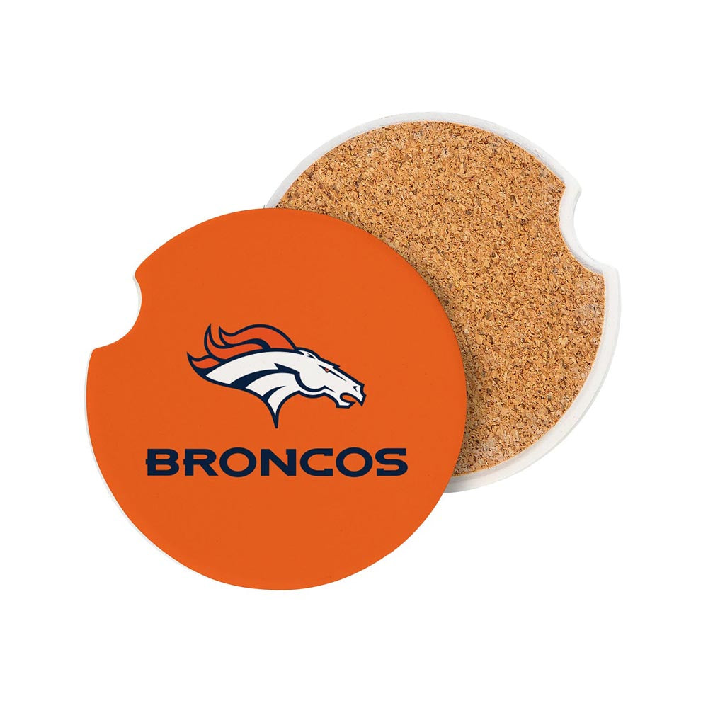 NFL Denver Broncos Evergreen 2-Pack Car Coasters