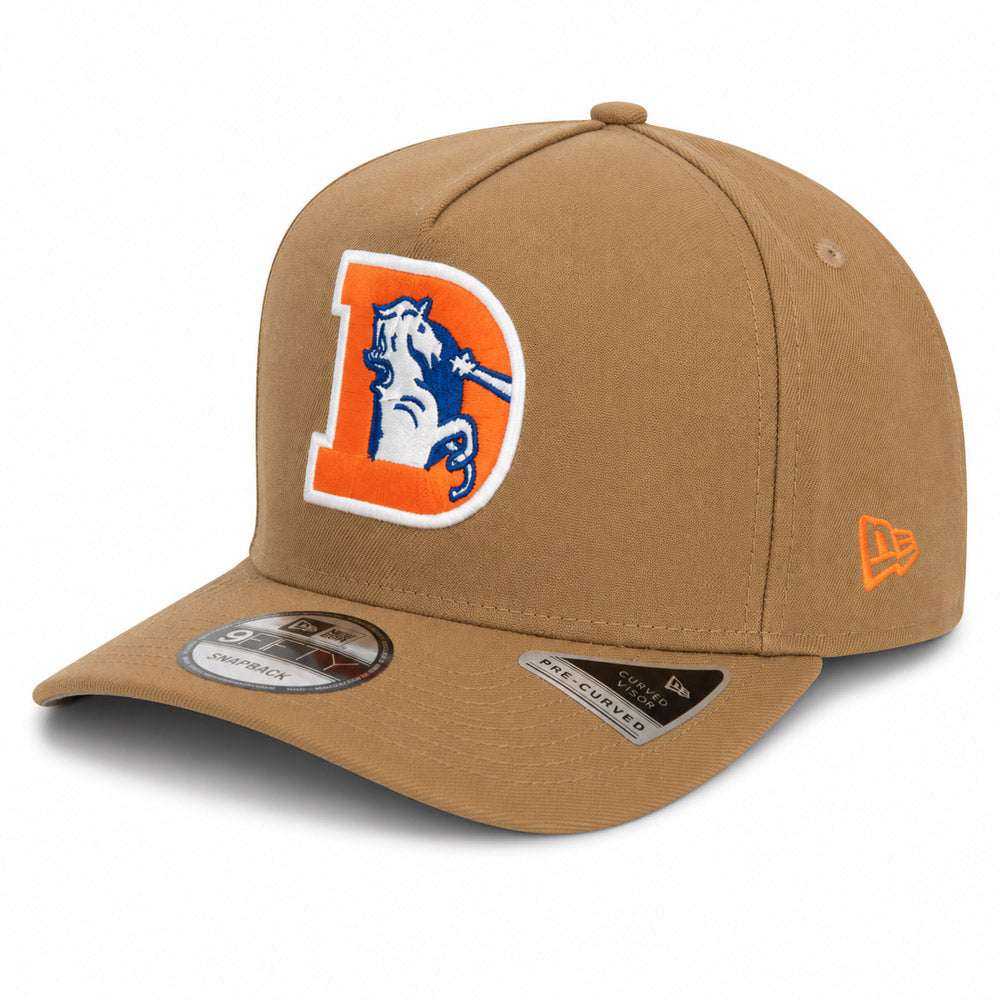 NFL Denver Broncos New Era Throwback Khaki 9FIFTY A-Frame Snapback Hat - Khaki