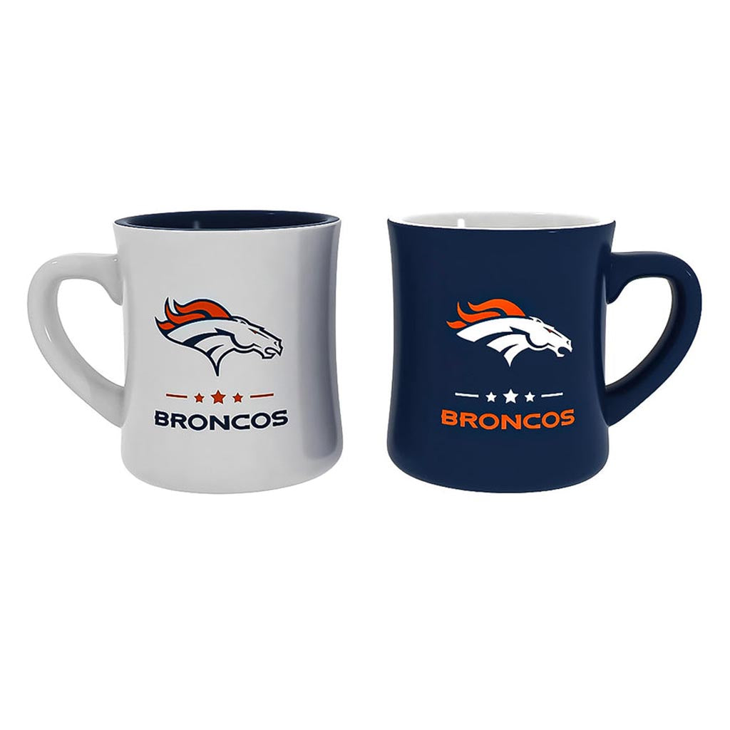NFL Denver Broncos Evergreen 2-Pack 10oz Mug Set