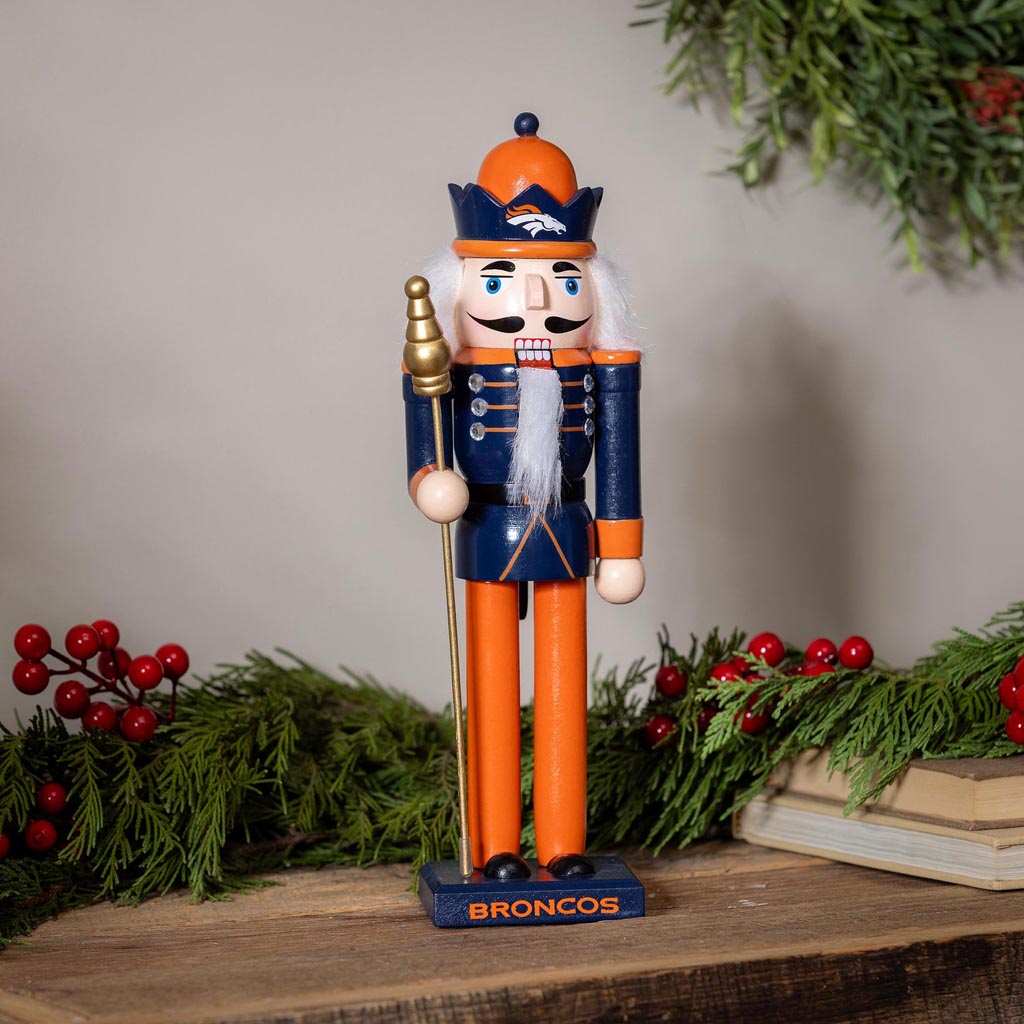 NFL Denver Broncos Evergreen 12" Nutcracker