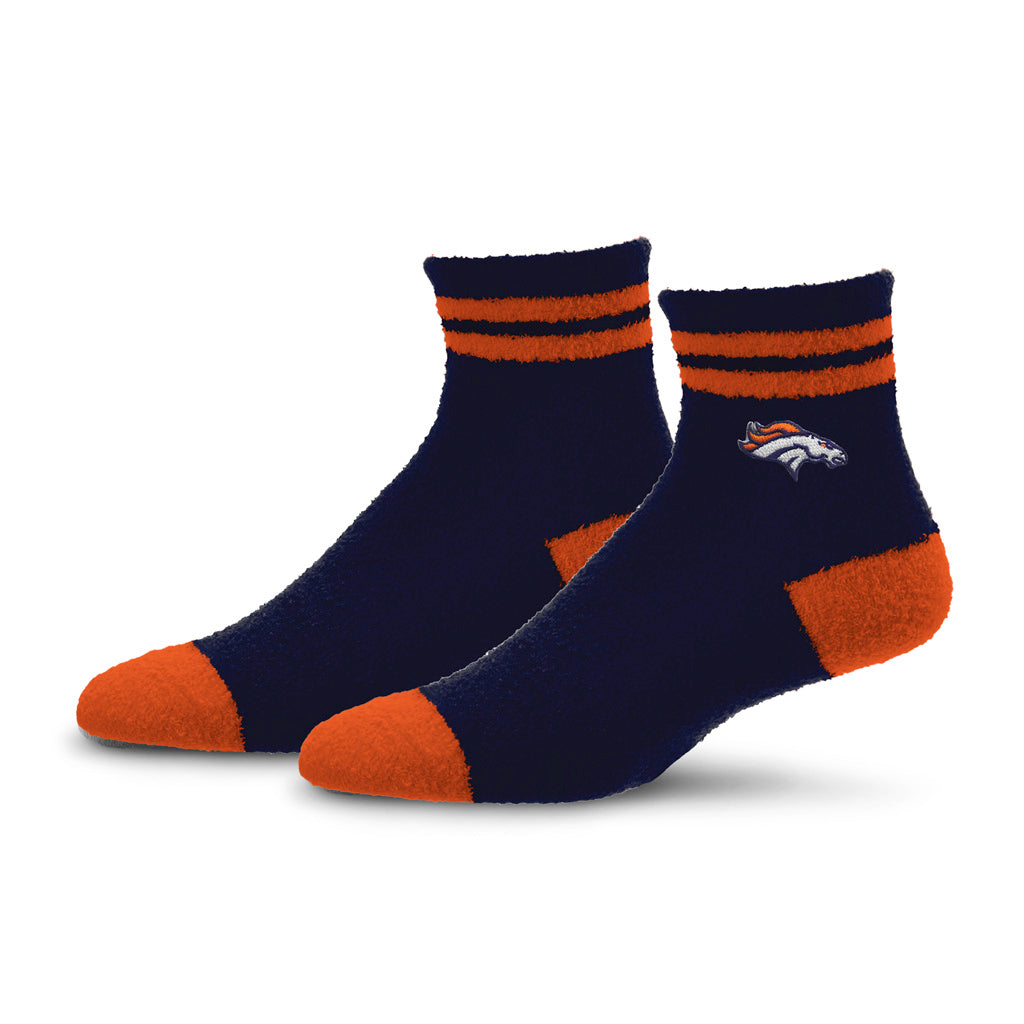 NFL Denver Broncos For Bare Feet Stripe Cozy Socks - Navy
