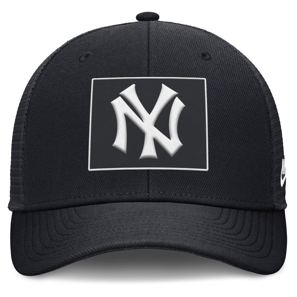 MLB New York Yankees Nike Cooperstown Square Patch Trucker Snapback Hat - Navy