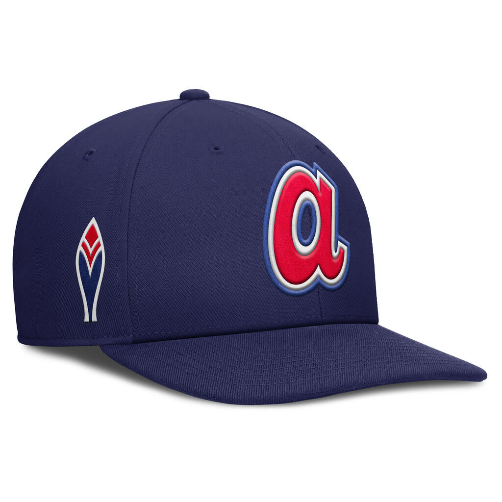 MLB Atlanta Braves Nike Coopertsown Dri-Fit Snapback Hat - Navy