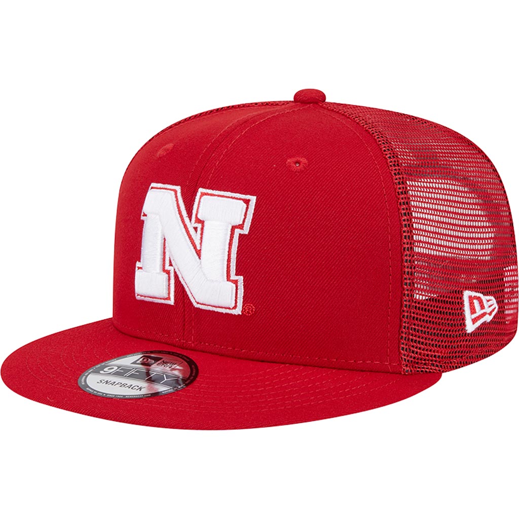 NCAA Nebraska Cornhuskers New Era 9FIFTY Snapback Trucker Hat - Red