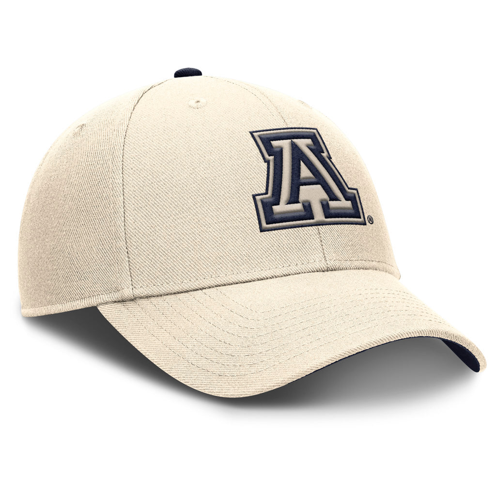 NCAA Arizona Wildcats Nike Tonal Primary Logo Snapback Hat - Cream