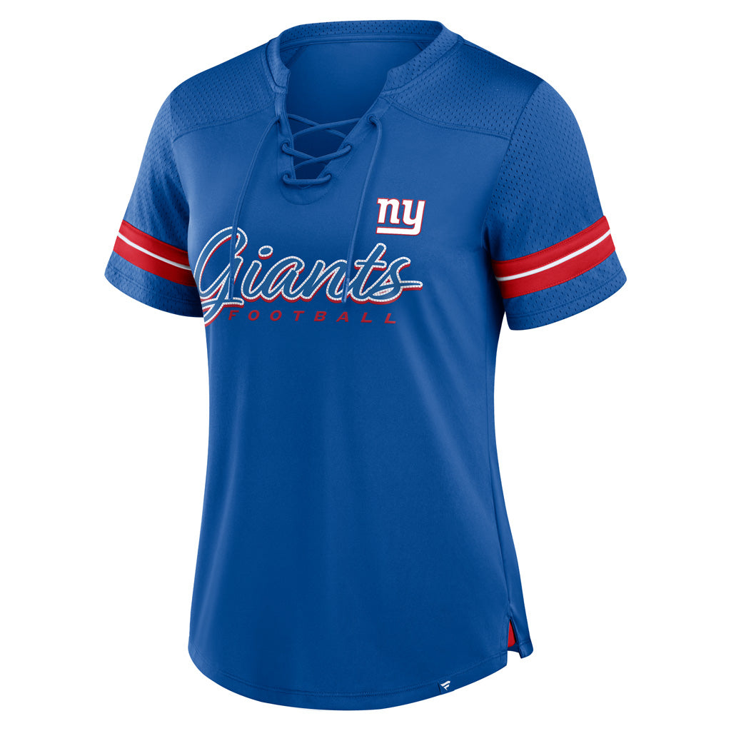 NFL New York Giants Fanatics Women's Play Script Lace-Up Top