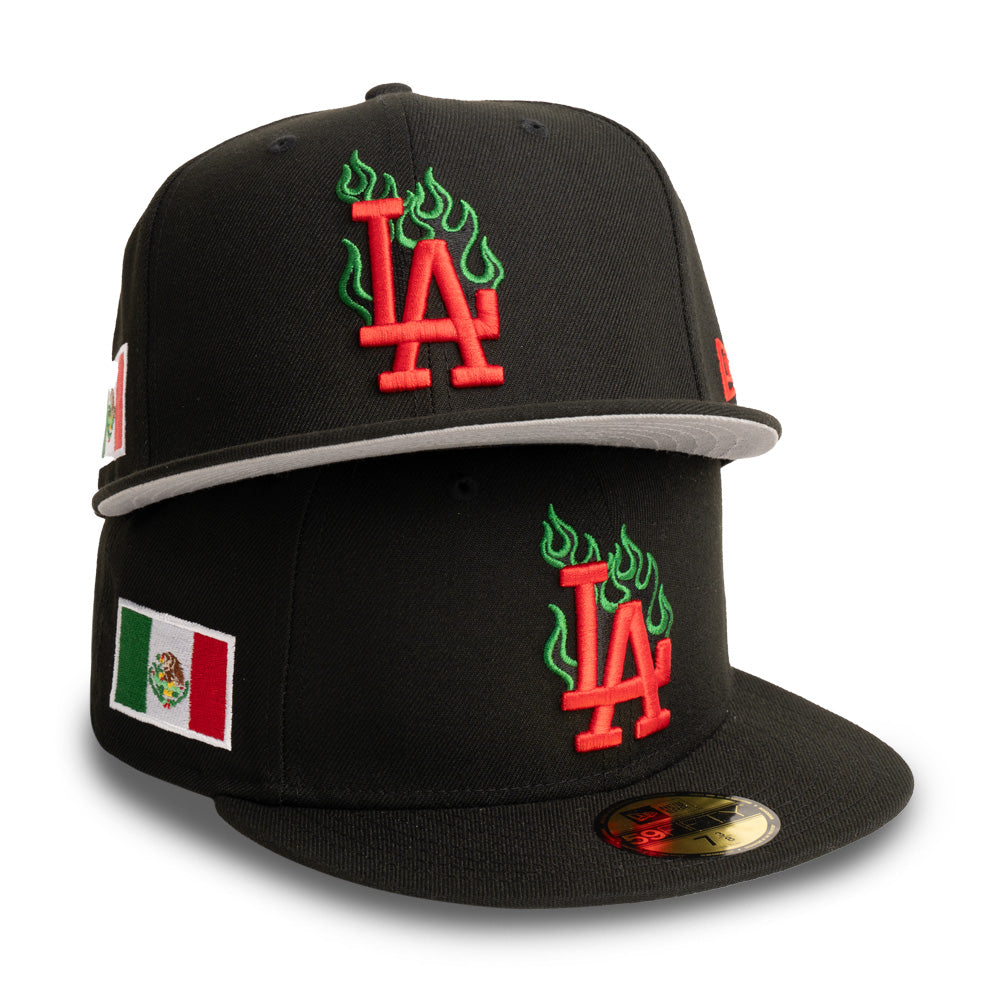 MLB Los Angeles Dodgers New Era Team Fire Mexican Flag Refresh 59FIFTY Fitted