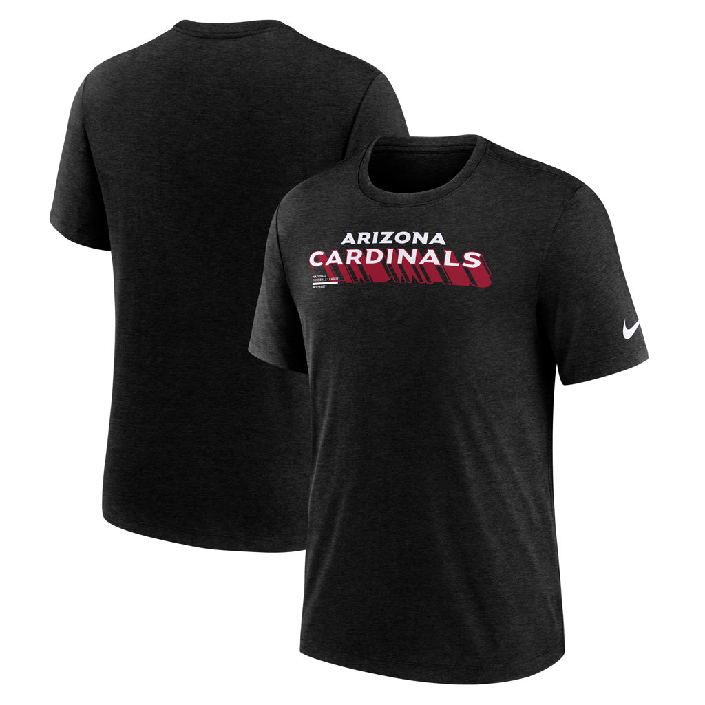 NFL Arizona Cardinals Nike Script Trail Triblend T-Shirt - Black