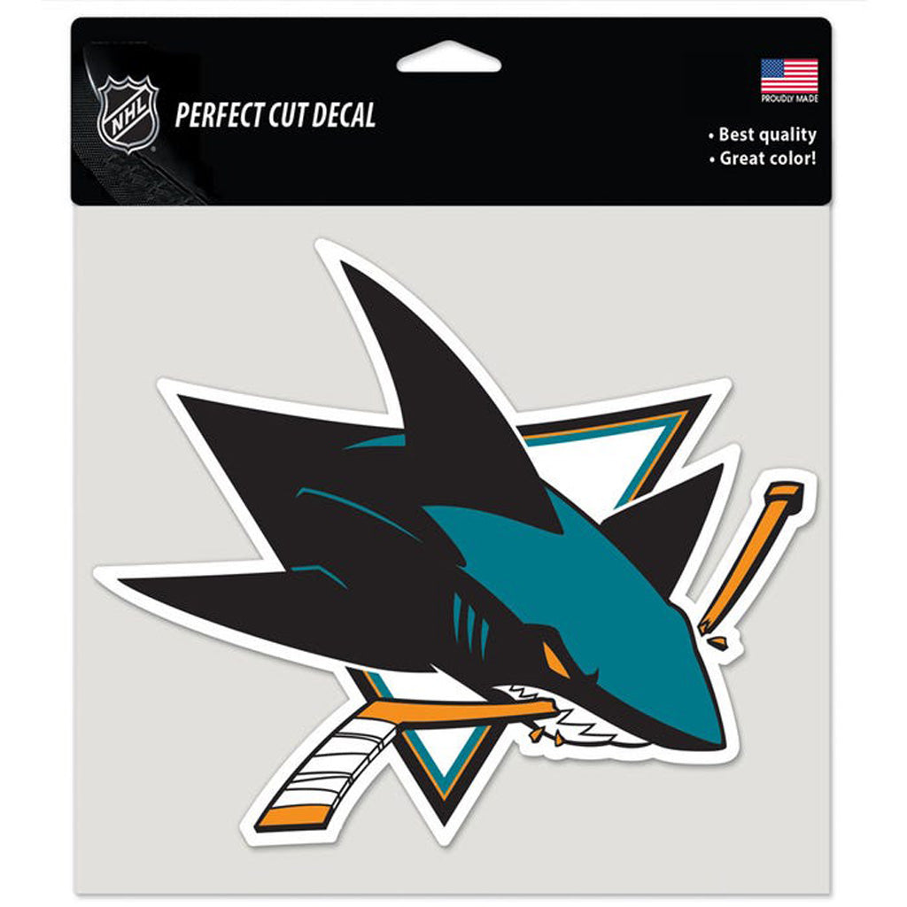 NHL San Jose Sharks Wincraft 8" x 8" Car Decal - Teal
