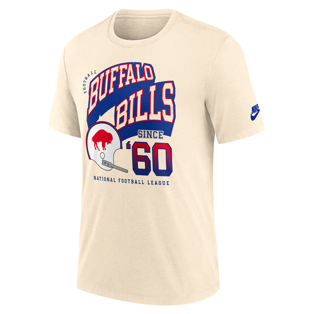 NFL Buffalo Bills Nike Throwback Tri-Blend T-Shirt - Cream