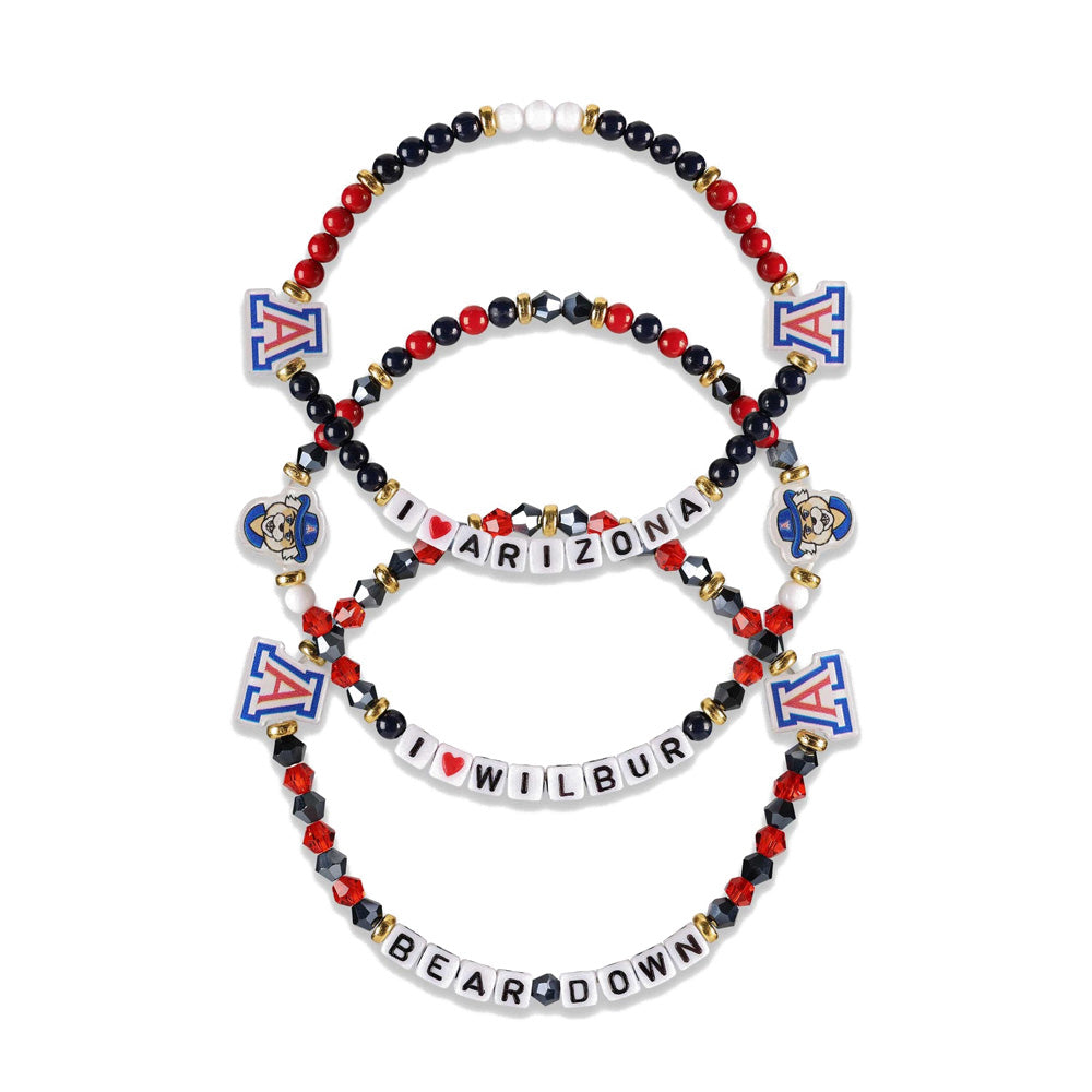 NCAA Arizona Wildcats FOCO 3-Pack Friendship Bracelet