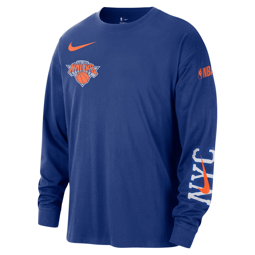 NBA New York Knicks Nike 2024/25 City Edition Max90 Long Sleeve T-Shirt