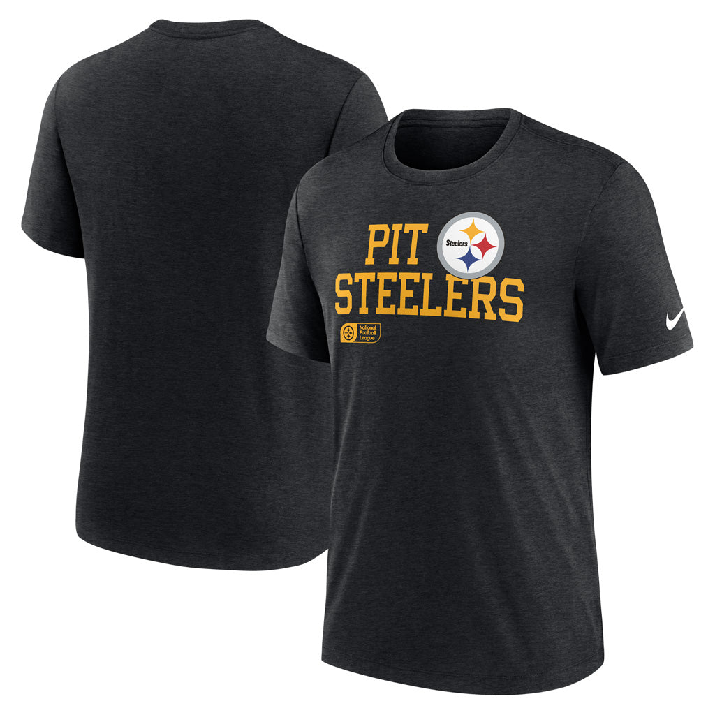 NFL Pittsburgh Steelers Nike Lock Up Tri-Blend T-Shirt - Black