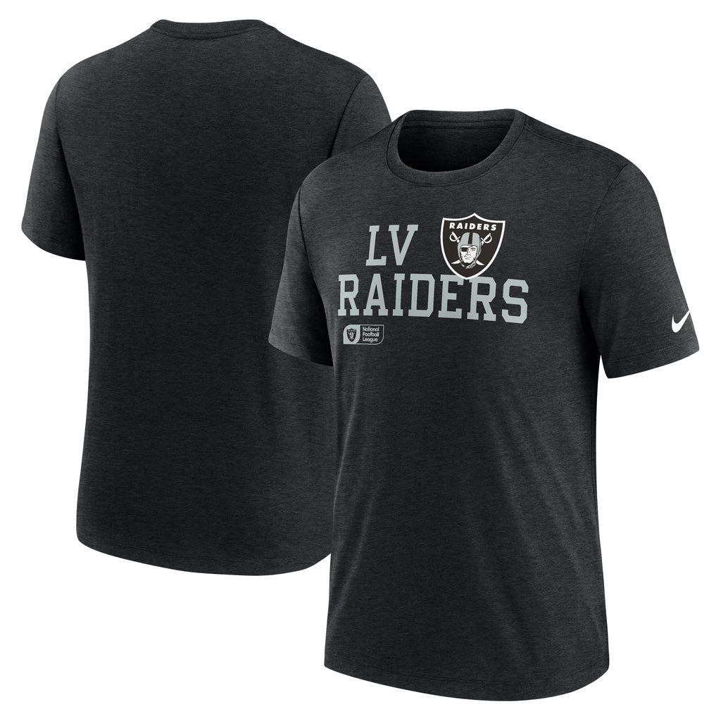 NFL Las Vegas Raiders Nike Lock Up Tri-Blend T-Shirt - Black