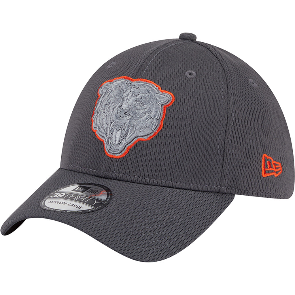 NFL Chicago Bears New Era Tonal Graphite 39THIRTY Flex Fit Hat - Graphite