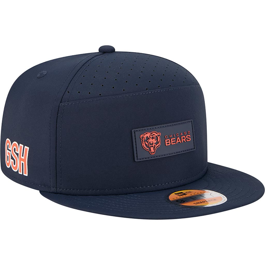 NFL Chicago Bears New Era 2025 Sideline 9FIFTY Split Panel Snapback Hat - Navy