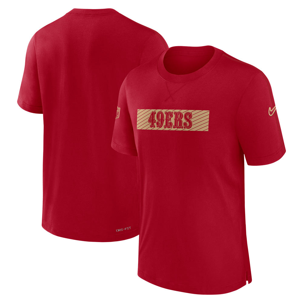 NFL San Francisco 49ers Nike Sideline Player Performance T-Shirt - Red