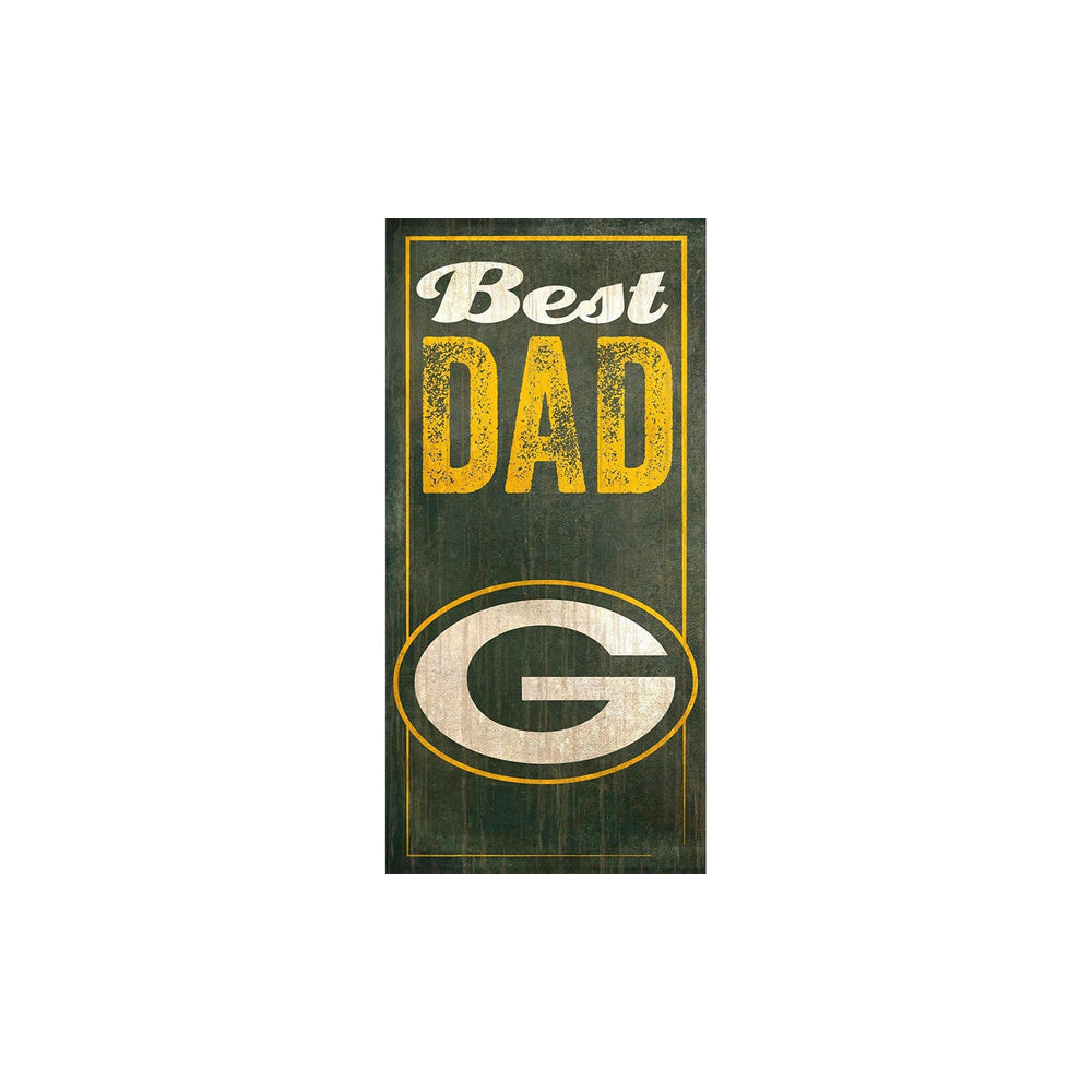 NFL Green Bay Packers Fan Creations Best Dad 6" x 12" Sign