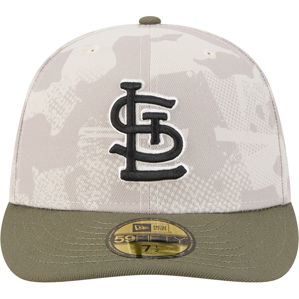 MLB St. Louis Cardinals New Era 2025 Armed Forces Day 59FIFTY Fitted Hat - Stone
