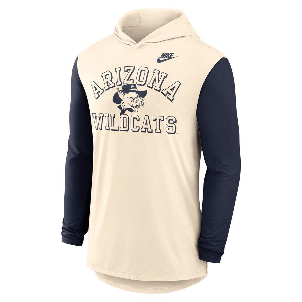NCAA Arizona Wildcats Nike Legacy Long Sleeve Hooded Shirt - Cream