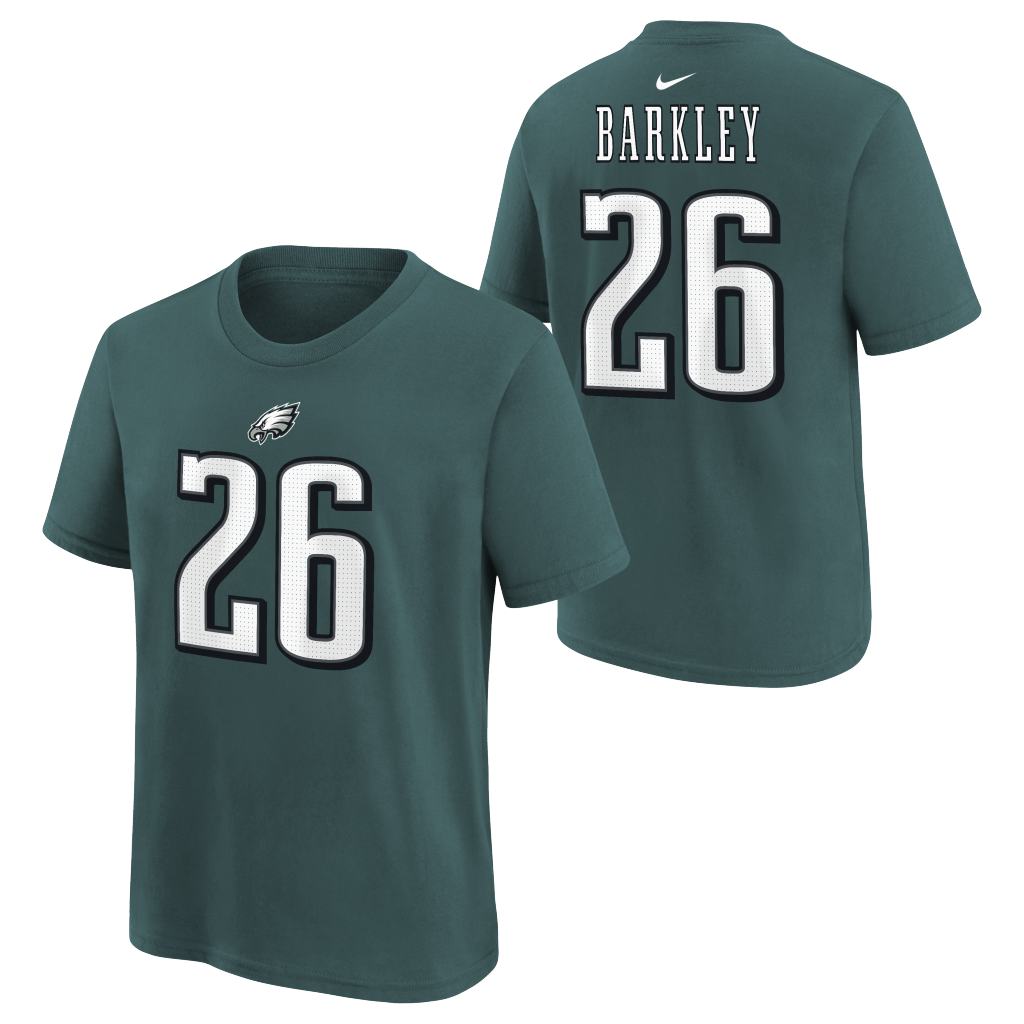 NFL Philadelphia Eagles Saquon Barkley Youth Nike Name & Number T-Shirt - Green
