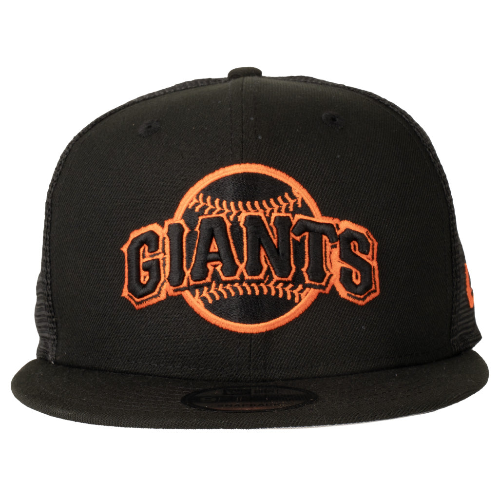 MLB San Francisco Giants New Era Shadowline 9FIFTY Snapback Trucker Hat - Black