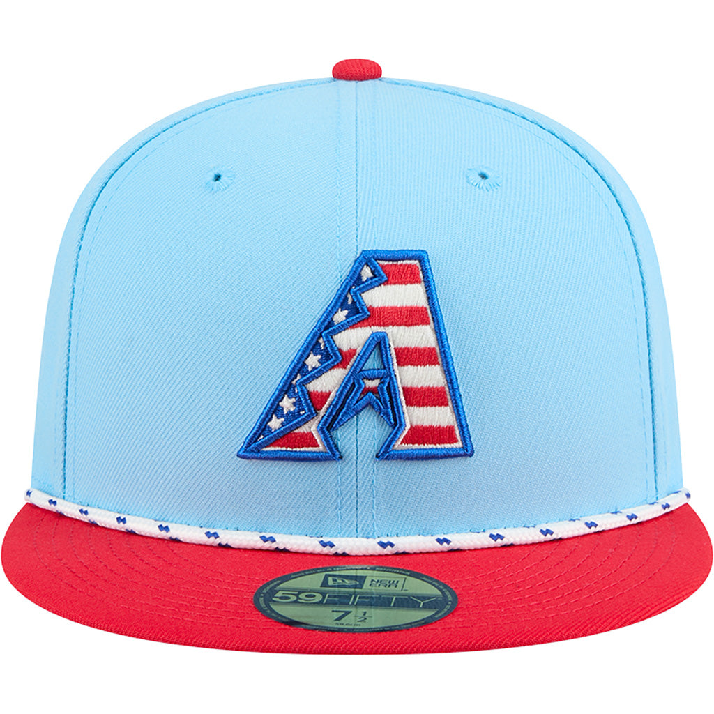 MLB Arizona Diamondbacks New Era 2025 4th of July 59FIFTY Fitted Hat - Blue