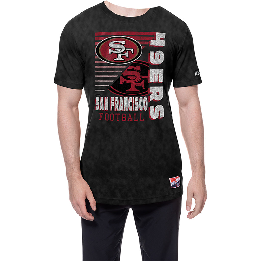NFL San Francisco 49ers New Era Throwback Wash T-Shirt - Black