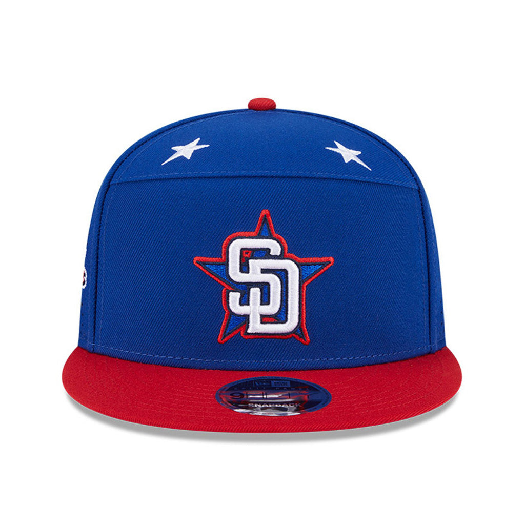 MLB San Diego Padres New Era 2025 All Star Game Workout 9FIFTY Split Panel Snapback Hat - Blue