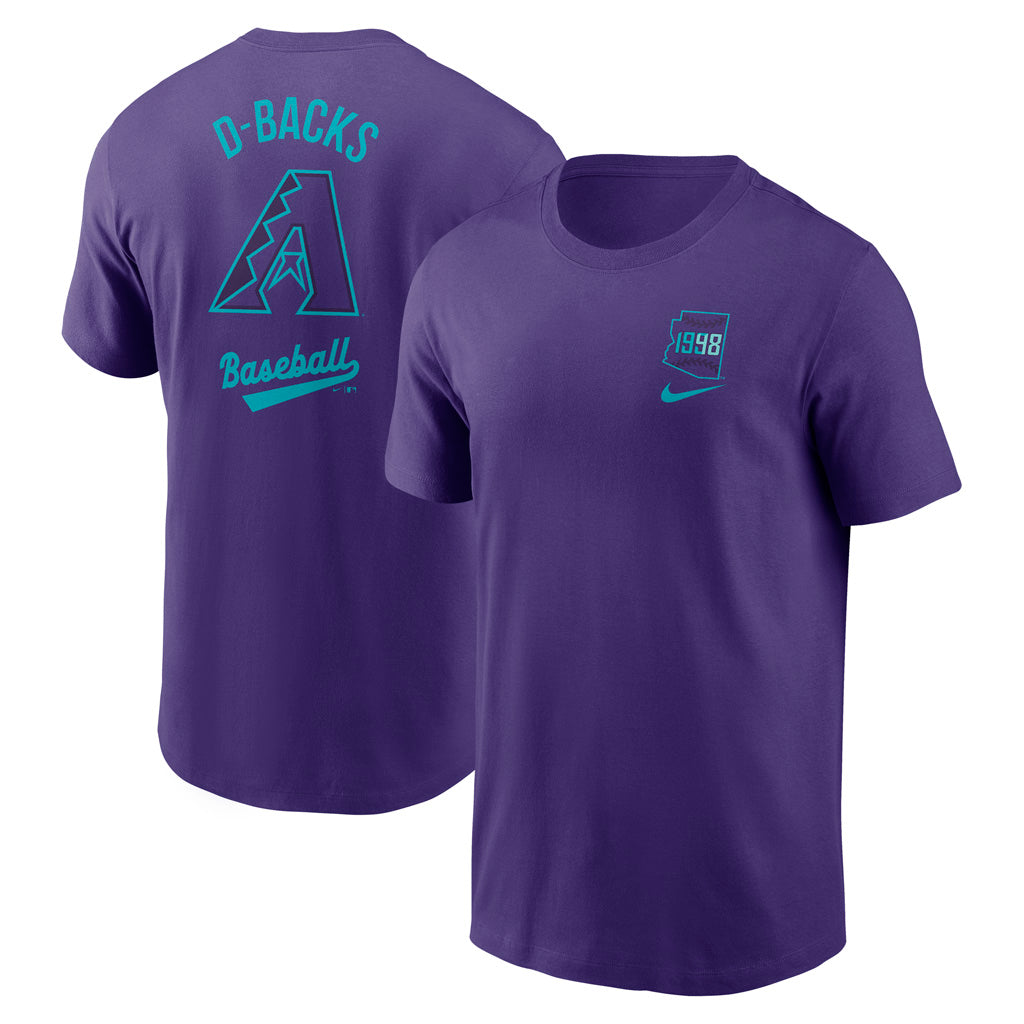 MLB Arizona Diamondbacks Nike 2025 City Connect 2-Hit Cotton T-Shirt - Purple