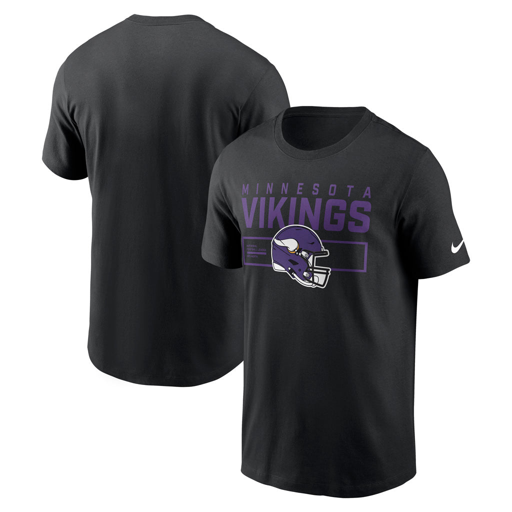 NFL Minnesota Vikings Nike Helmet Essential T-Shirt - Black