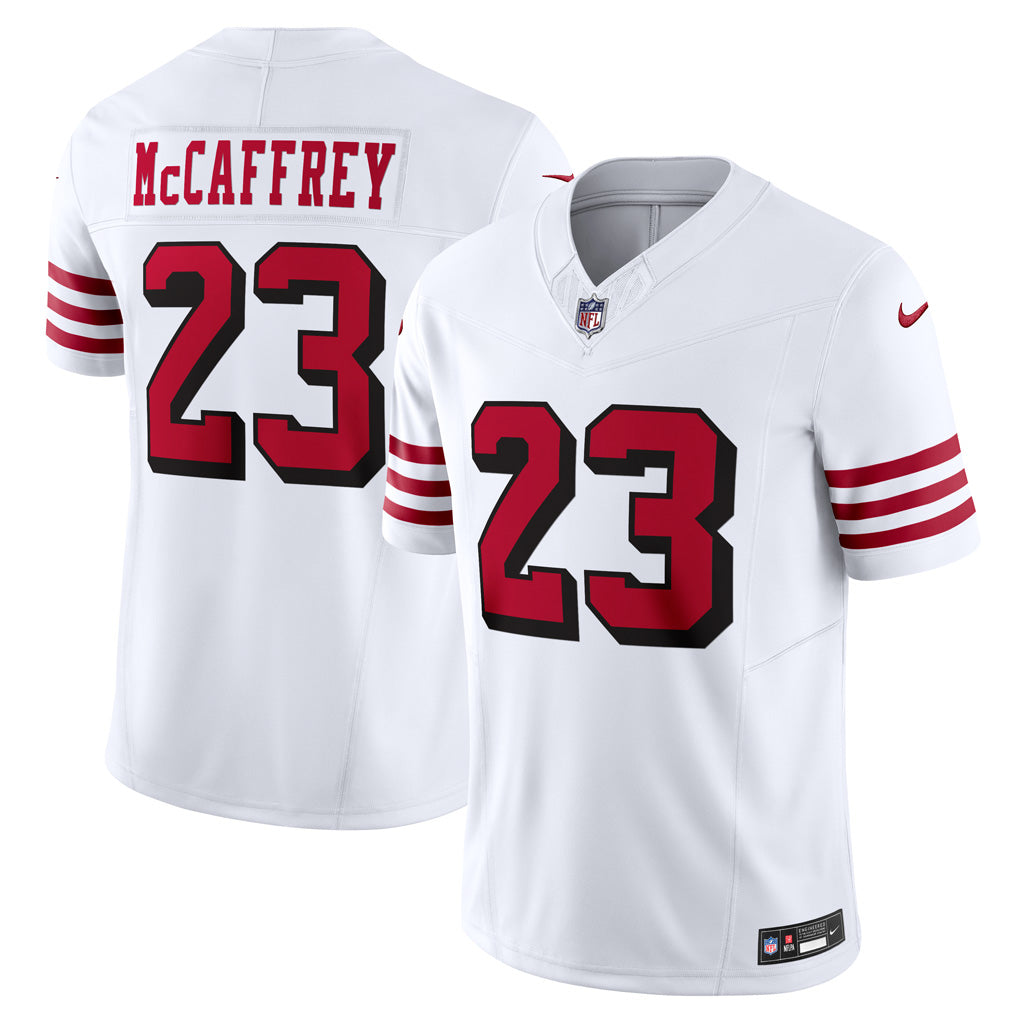 NFL San Francisco 49ers Christian McCaffrey Nike Color Rush Vapor F.U.S.E. Limited Jersey - White