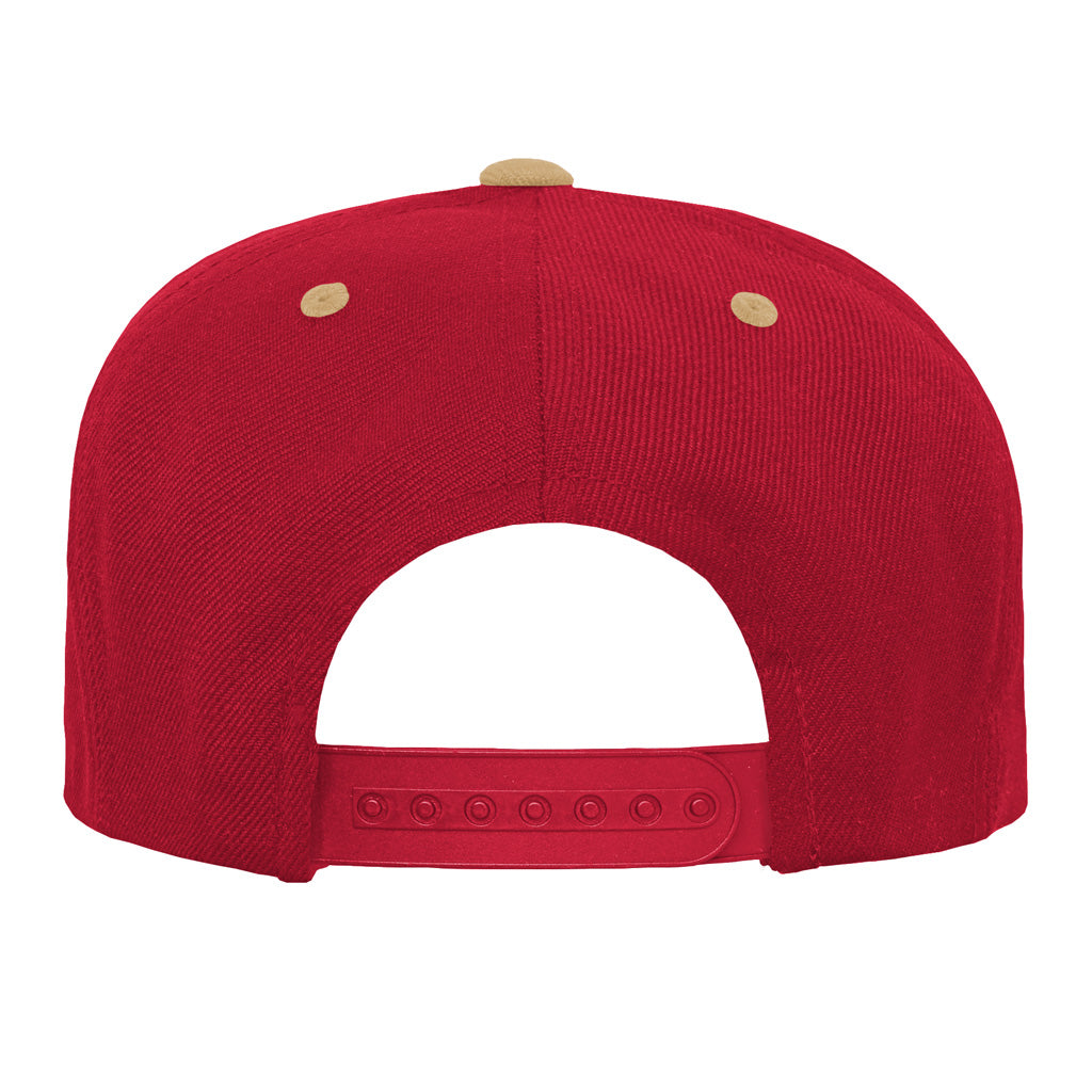 NFL San Francisco 49ers Youth Outerstuff Team Color Pop Flatbrim Adjustable Snapback Hat - Red