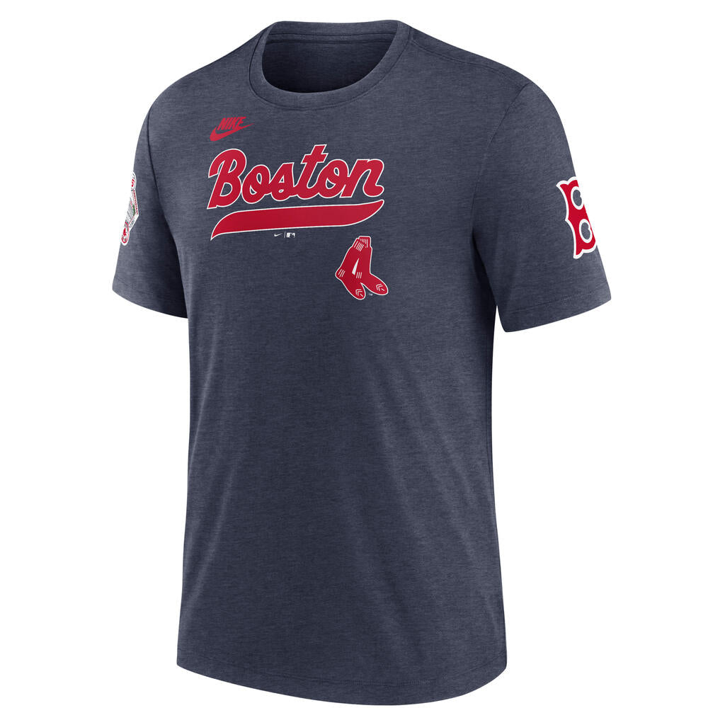 MLB Boston Red Sox Nike Cooperstown Eras Tri-Blend T-Shirt - Navy