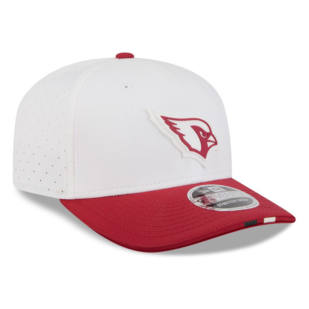NFL Arizona Cardinals New Era 2025 Training 9SEVENTY Stretch Snap Hat - White